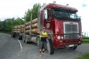 Paul Kaa-Galloway, EIT Graduate, Certificate in Forestry Driving. Now truck driving for Chopper Haulage.
