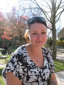 Annaliese Bond enjoying campus life.