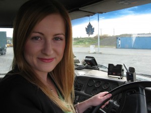 In the driving seat – Nikky Heasley graduated with a Bachelor of Business Studies.