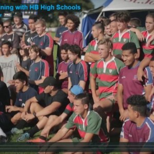 Magpies training with HB High Schools 2016